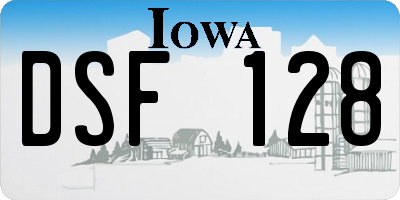 IA license plate DSF128
