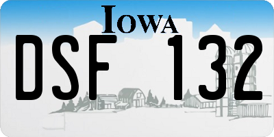 IA license plate DSF132