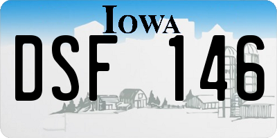 IA license plate DSF146