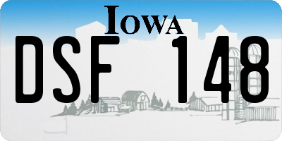 IA license plate DSF148