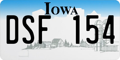 IA license plate DSF154