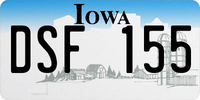 IA license plate DSF155