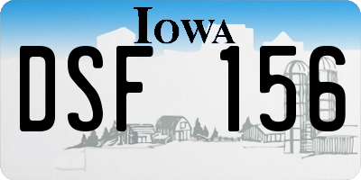 IA license plate DSF156