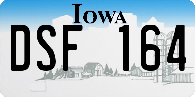 IA license plate DSF164