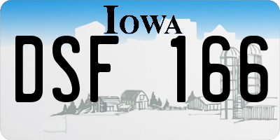 IA license plate DSF166