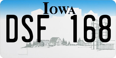 IA license plate DSF168