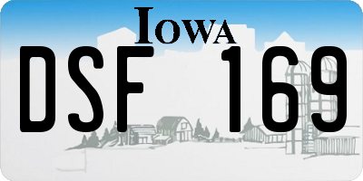 IA license plate DSF169