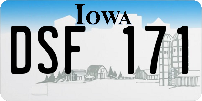 IA license plate DSF171
