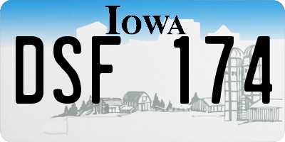 IA license plate DSF174