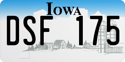 IA license plate DSF175