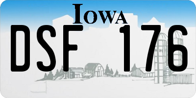 IA license plate DSF176
