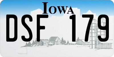 IA license plate DSF179