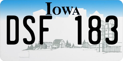 IA license plate DSF183