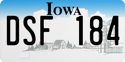IA license plate DSF184