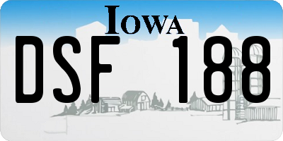 IA license plate DSF188