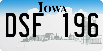 IA license plate DSF196