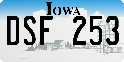 IA license plate DSF253