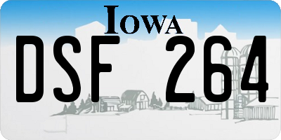 IA license plate DSF264