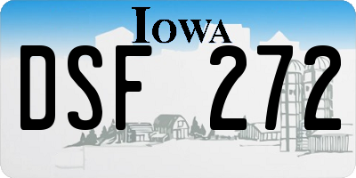IA license plate DSF272
