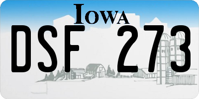 IA license plate DSF273