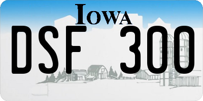 IA license plate DSF300