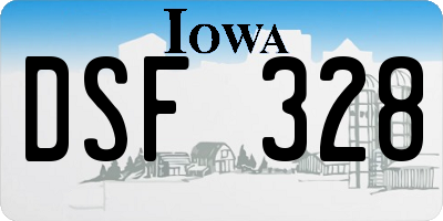 IA license plate DSF328