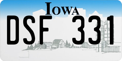 IA license plate DSF331