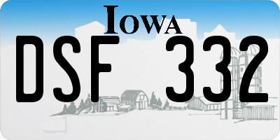IA license plate DSF332