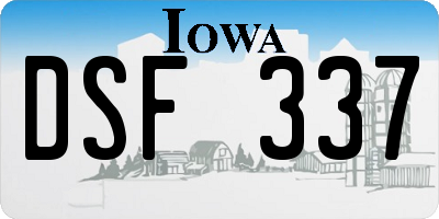 IA license plate DSF337