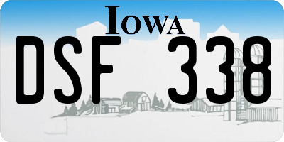 IA license plate DSF338