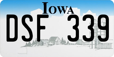 IA license plate DSF339