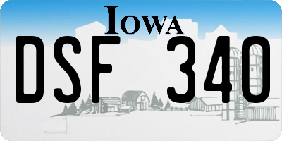 IA license plate DSF340