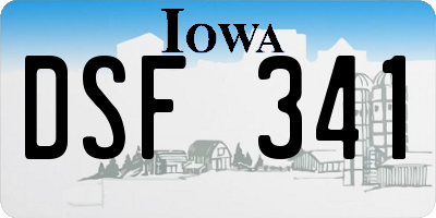 IA license plate DSF341