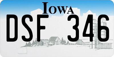 IA license plate DSF346