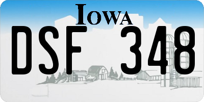 IA license plate DSF348