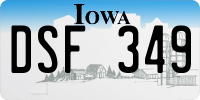 IA license plate DSF349