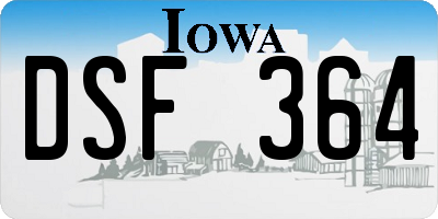 IA license plate DSF364