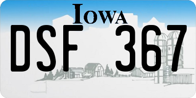 IA license plate DSF367