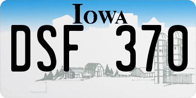 IA license plate DSF370