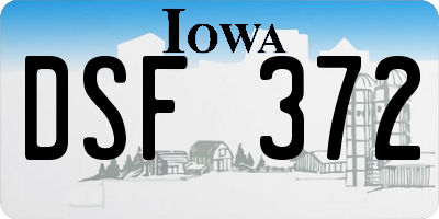 IA license plate DSF372