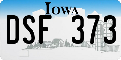 IA license plate DSF373