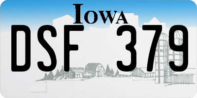 IA license plate DSF379