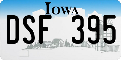 IA license plate DSF395