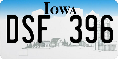 IA license plate DSF396