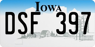 IA license plate DSF397