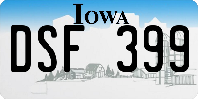 IA license plate DSF399