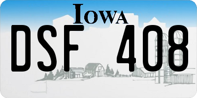IA license plate DSF408