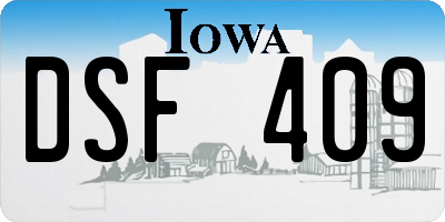 IA license plate DSF409