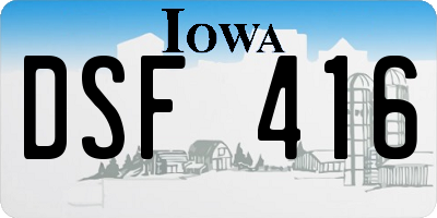 IA license plate DSF416