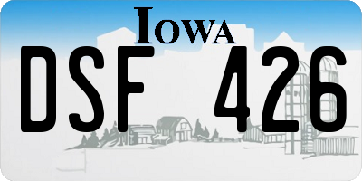 IA license plate DSF426